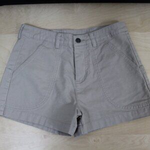 Patagonia Garden Island Shorts Size 2 Khaki Organic Cotton High Rise 3” Inseam